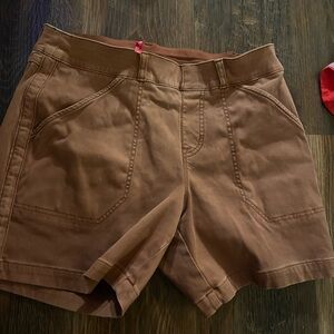 SPANX Women's High-Waist Brown Utility Shorts